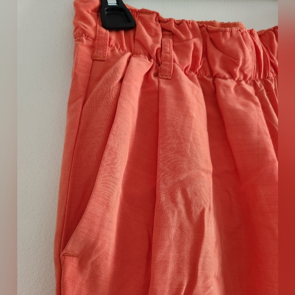 Free People Nothing to Say Pleated Trouser Orange NWOT - Picture 7 of 14